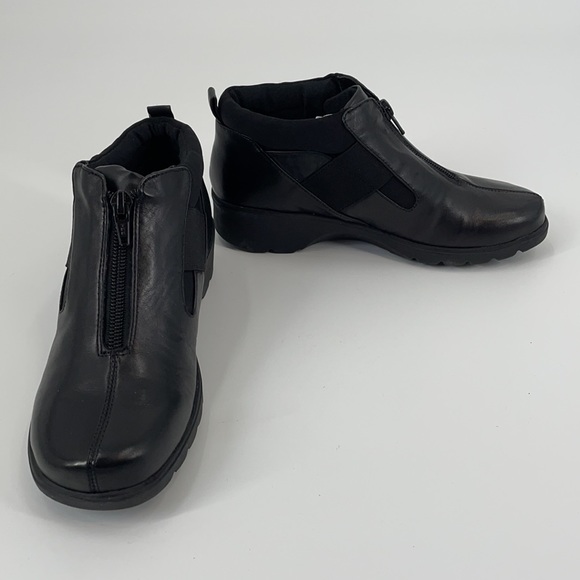Easy Spirit Whelan Leather Ankle Boot Black Sz 5 - Picture 2 of 8